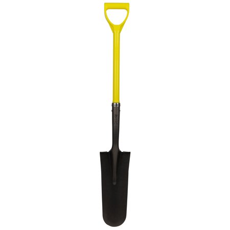 L.H. DOTTIE 12 ga Sharpshooter Point Shovel, AISI 1055 Carbon Steel Blade, 27" L Yellow Fiberglass Handle SHDSS
